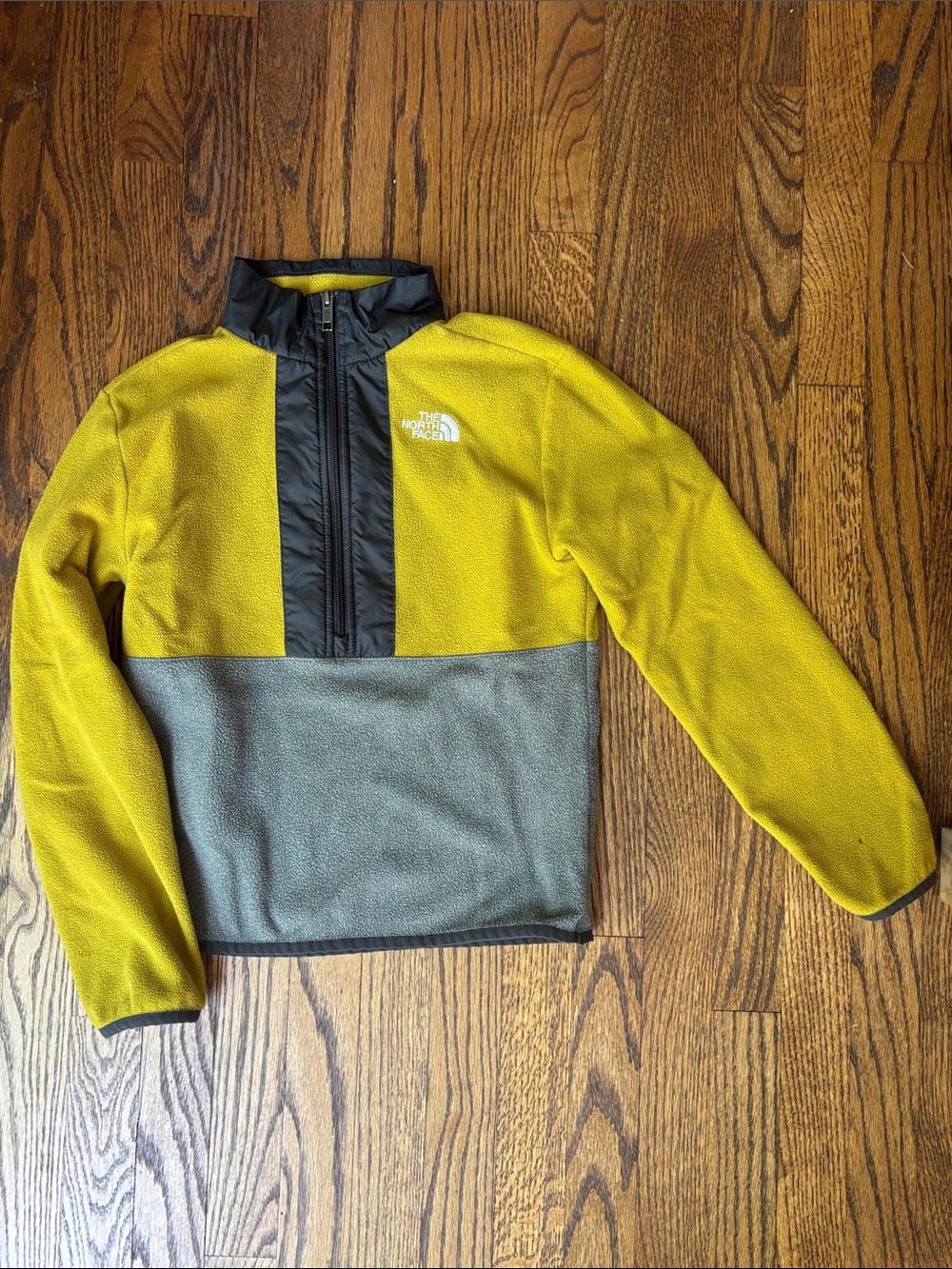 Mustard Northface zip fleece